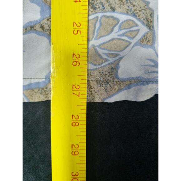 OP Ocean Pacific Hawaiian Shirt Mens Large Floral Button Down Tan White VINTAGE - Picture 6 of 6